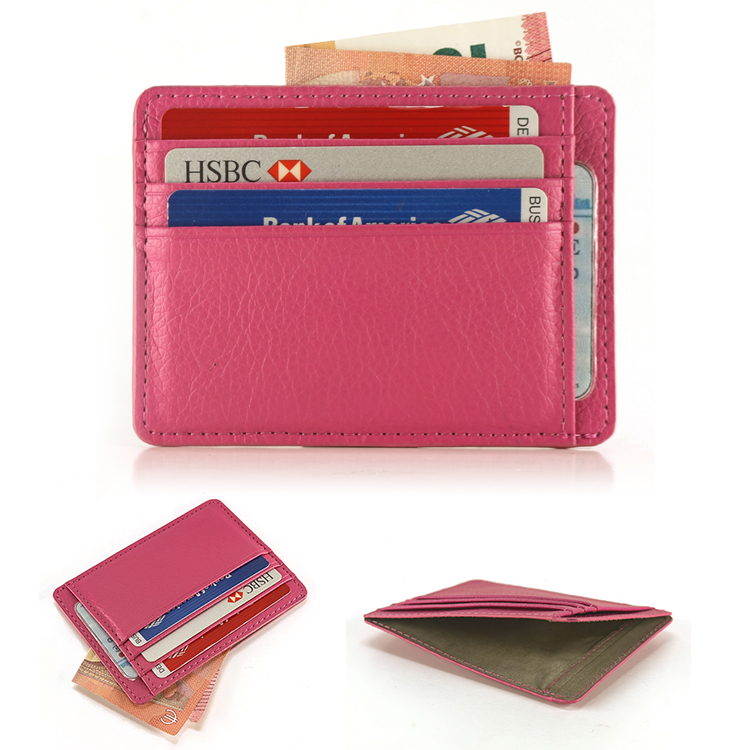 Large Capacity Leather Card Holder Wallet with Cash Pocket