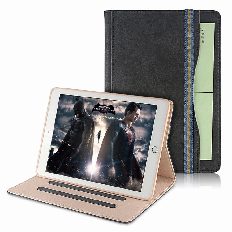 Premium PU Leather Cover Stand Case with Hand Strap for iPad 9.7 2017/2018