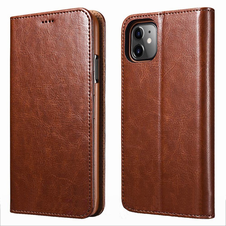 PU Leather Flip Folio Cover with Kickstand for iPhone 11 6.1 inch 2019