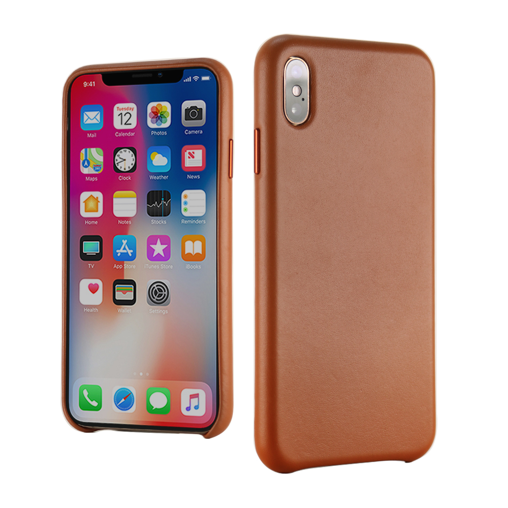 Ultra Slim Anti-Scratch Shockproof Hard Shell Leather Back Cover Case for iPhone X