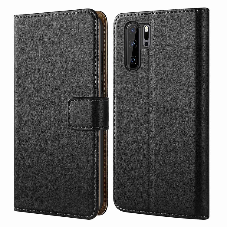 Folio Flip Leather Wallet Phone Case with Magnetic Closure for Huawei P30 Pro